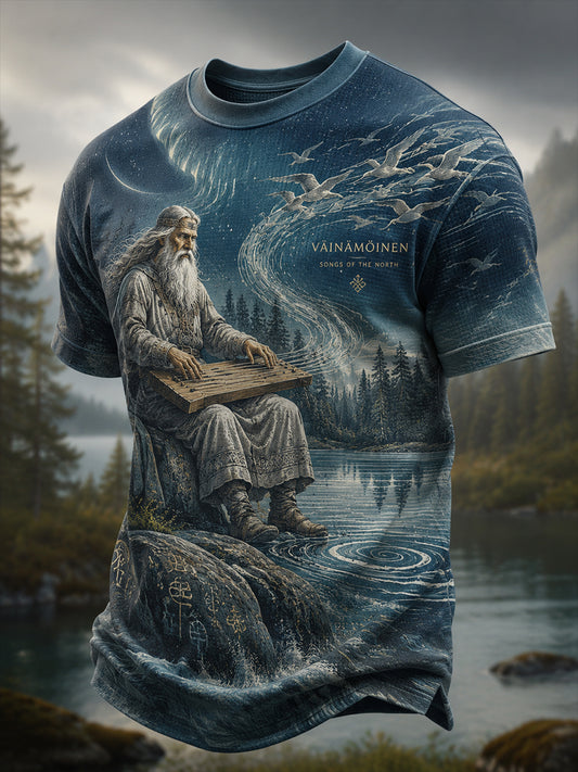 Miesten Suomi Kalevala -paita lyhyillä hihoilla