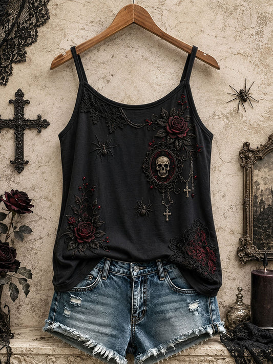 Naisten Gothic Rose Tank Topi