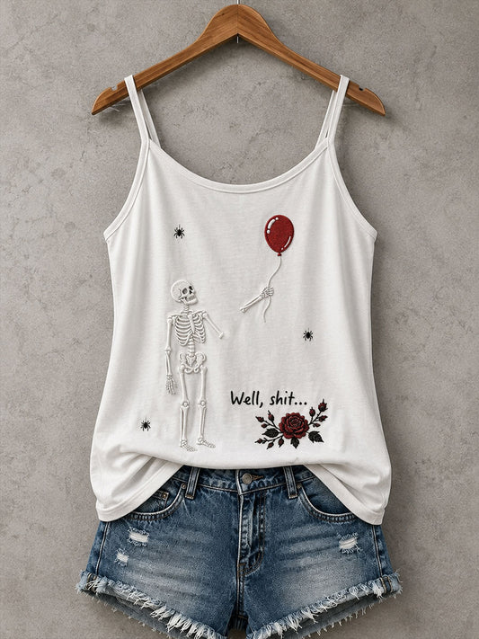 Naisten Gothic Skull Tank Topi