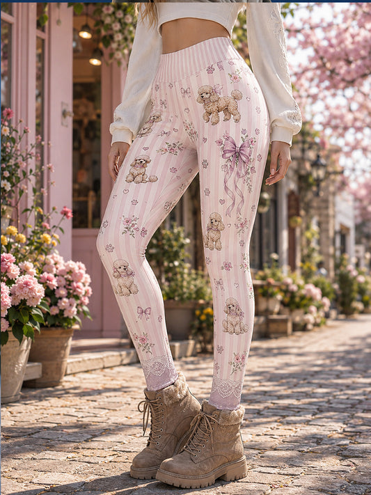 Naisten eläinten ja koiran teeman taide Print Leggings