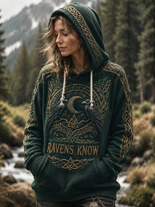 Naisten Viking solmu Raven vaarallinen huppari