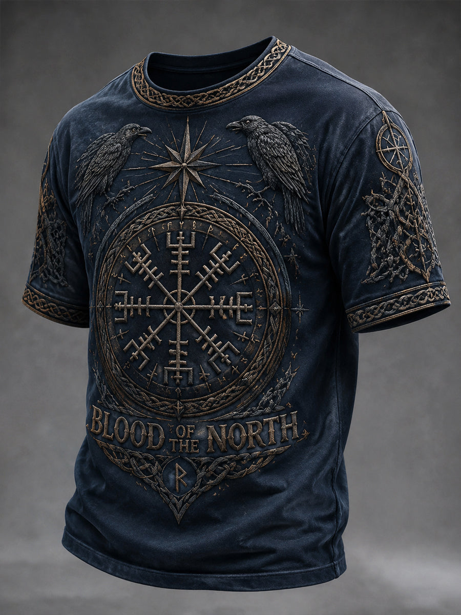 Vikingin veri Pohjois-Korpka Casual T-paitaan