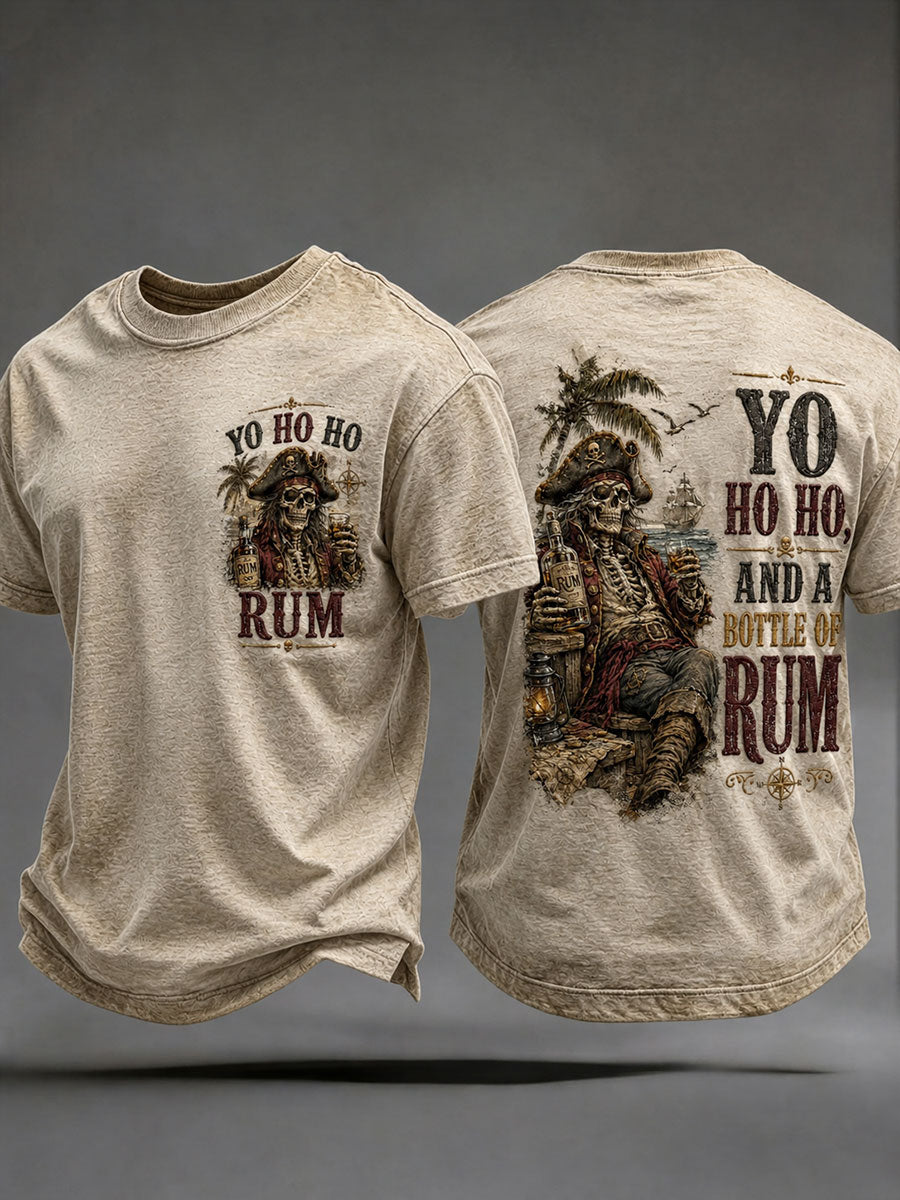Miesten 'Yo Ho ja pullo rommia' T-paitat