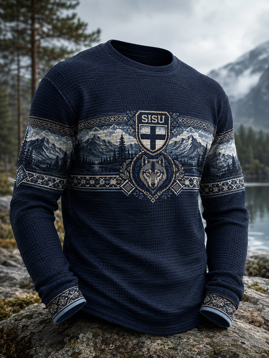 Miesten Sisu Veteran Henkiperintö Taide Print Casual Topi