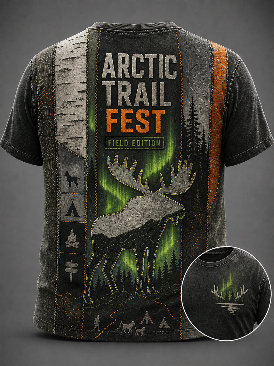 Vintage Suomen metsästysfestivaali Graafinen Casual T-paito