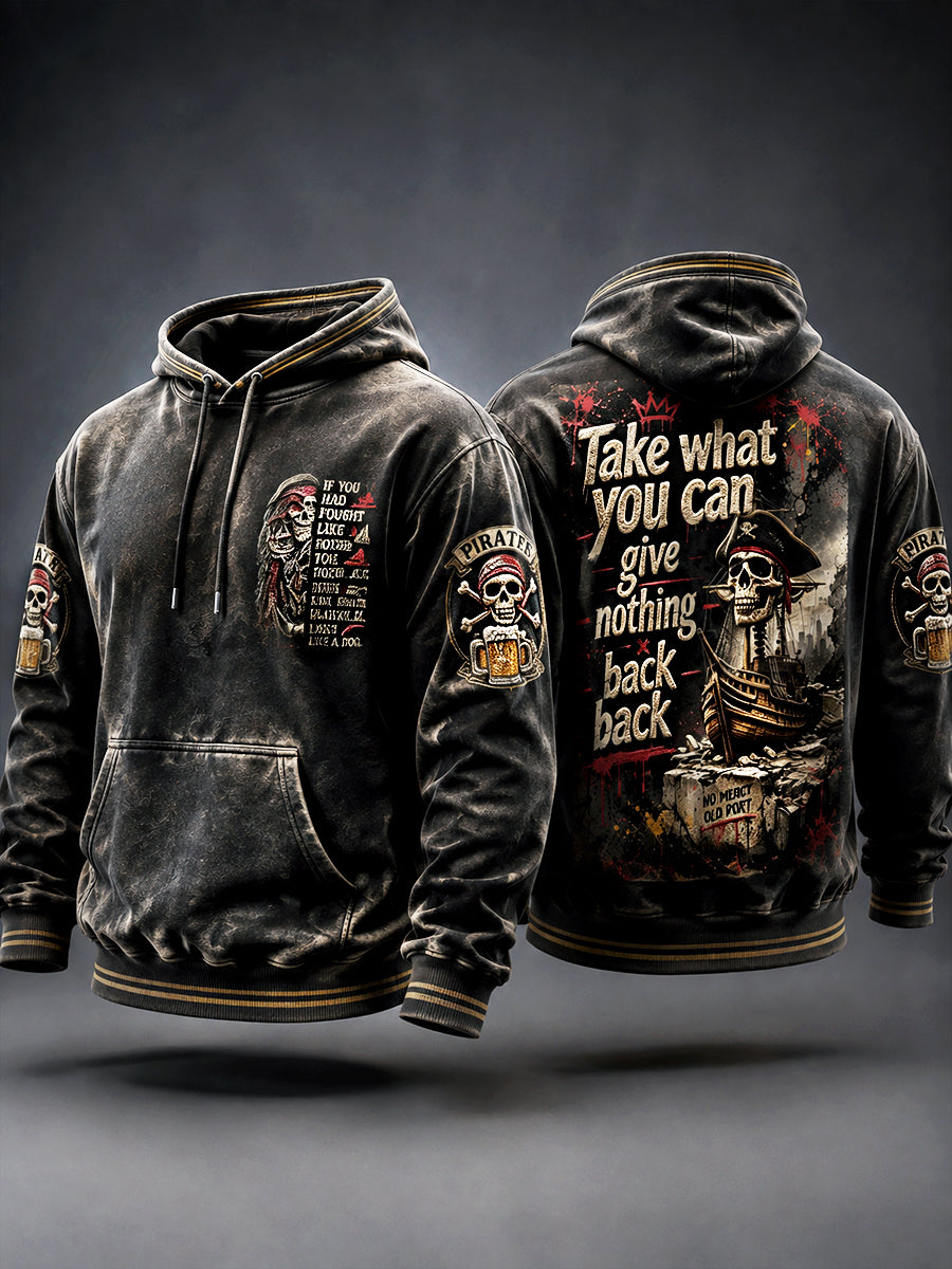 Miesten Vintage Pirate-Print vapaa huppupaikka