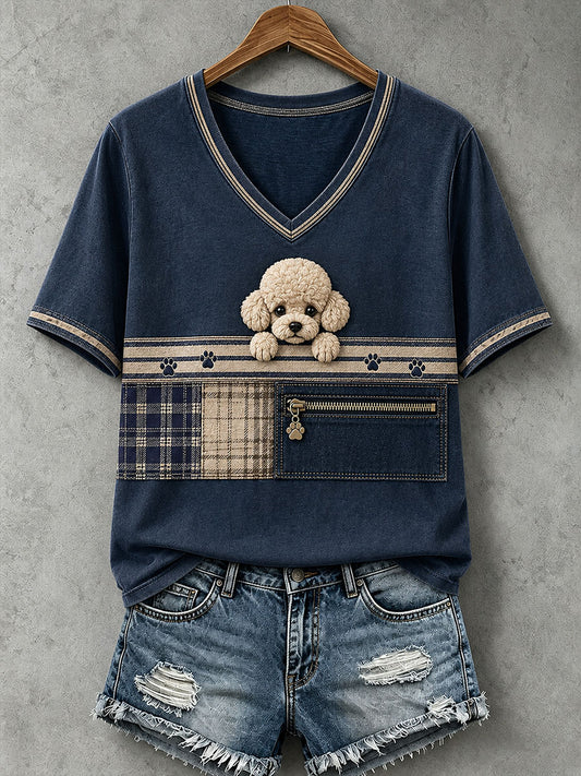 Naisten ihana Puudel T-paita