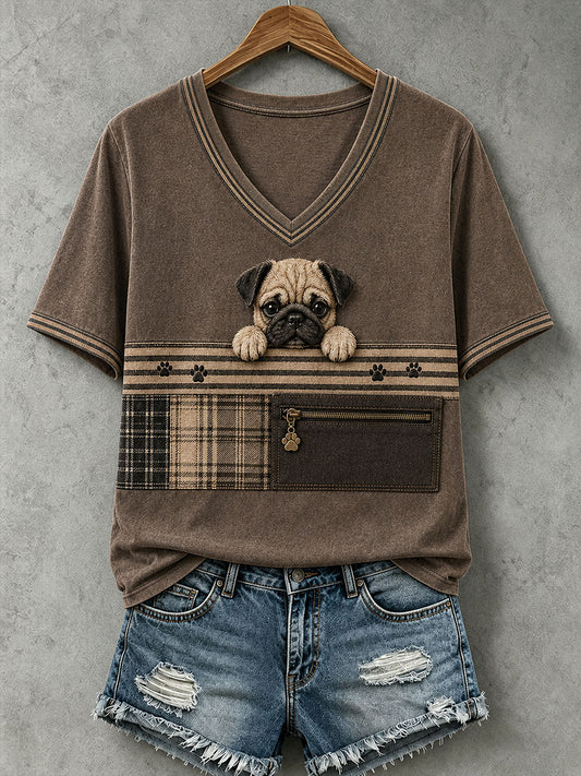 Naisten ihana Pug T-paita