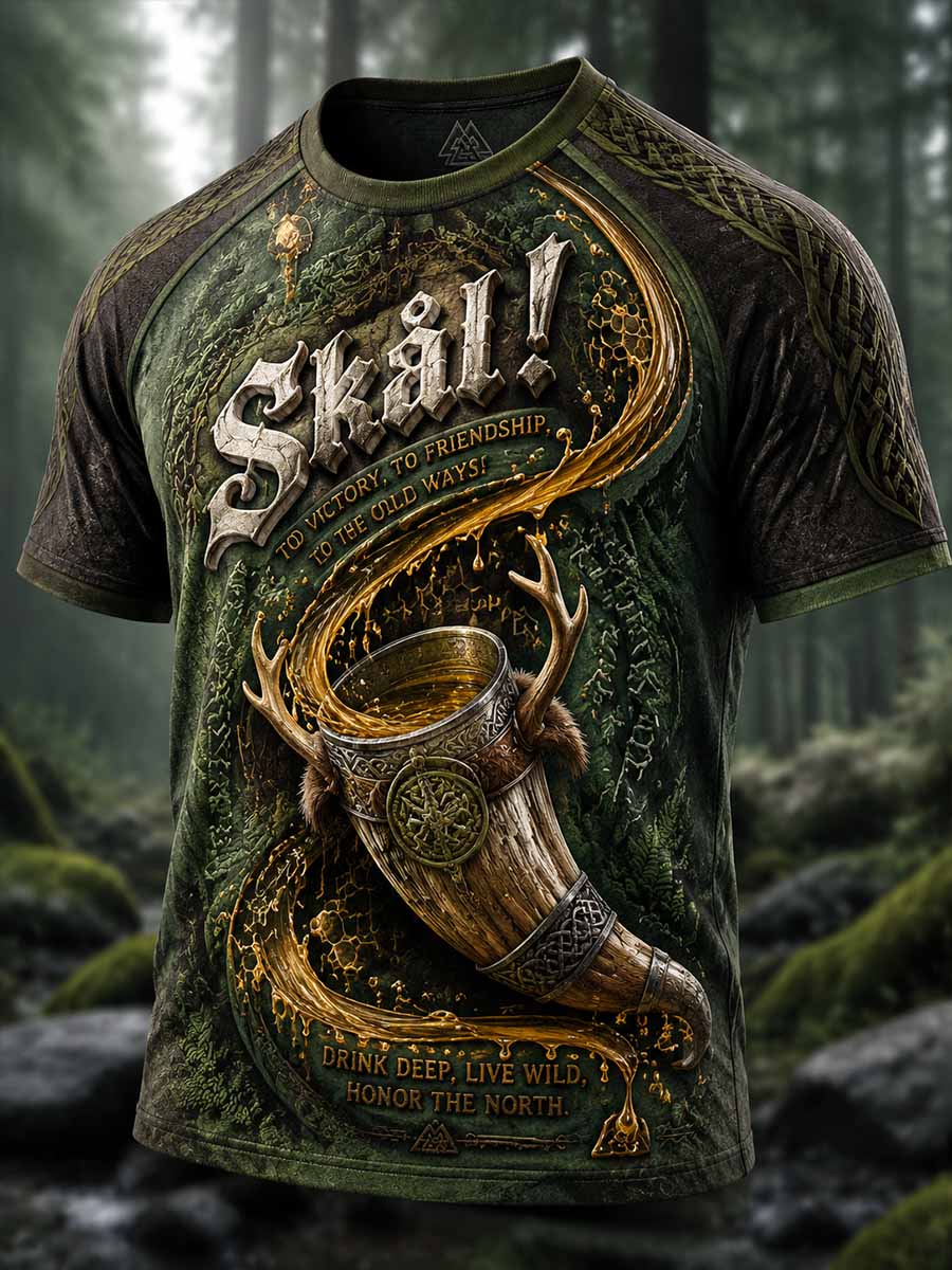 Miesten Vintage Viking drinking juhlapaita