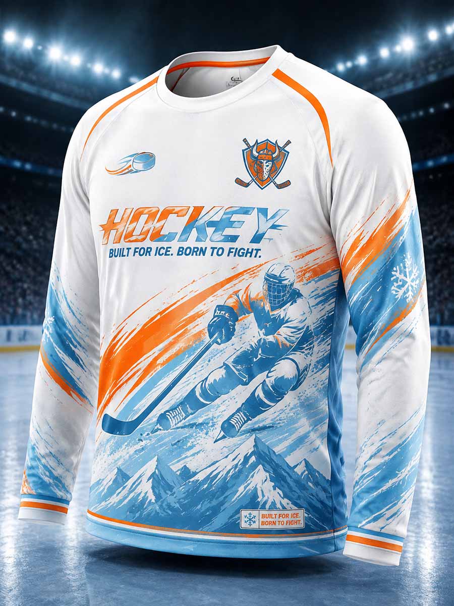 Miesten suomalainen jääkiekko Tappara -kuosilla painettu collegepaita