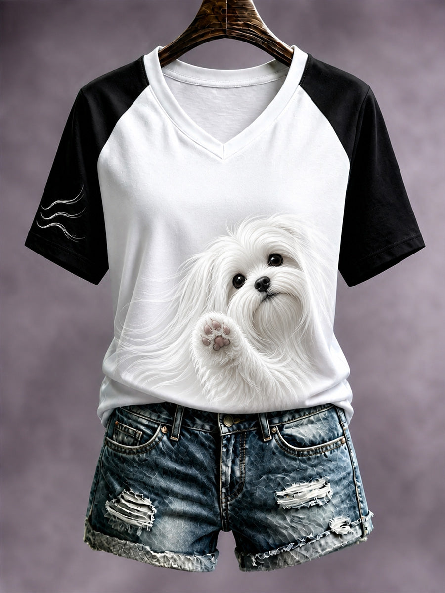 Casual T-paita Vintage-styylinen eläin Art Print