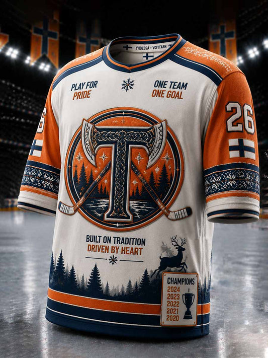 Miesten Tappara Jääkiekko muistokuvio tulosta T-paita