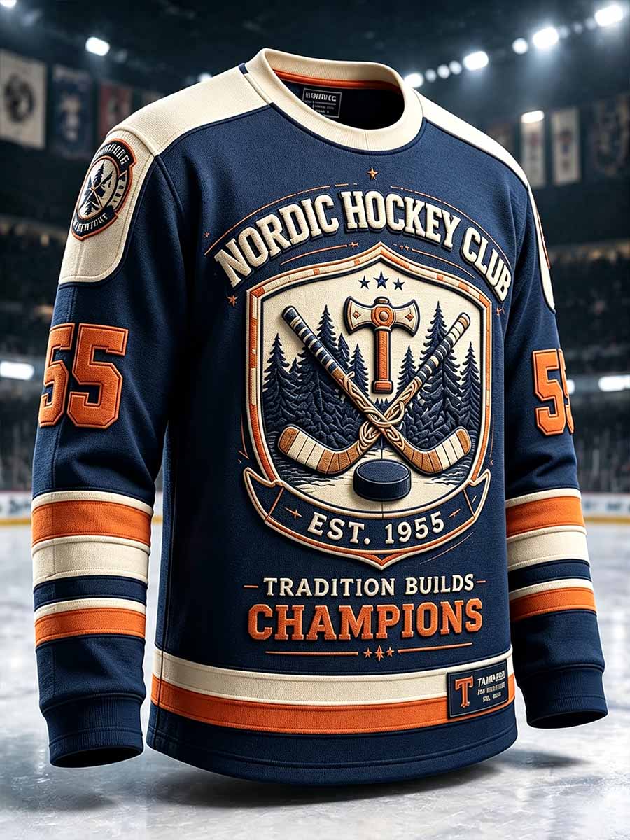 Miesten Tappara Jääkiekko 1955 muistokuvion painettu Sweatshirt