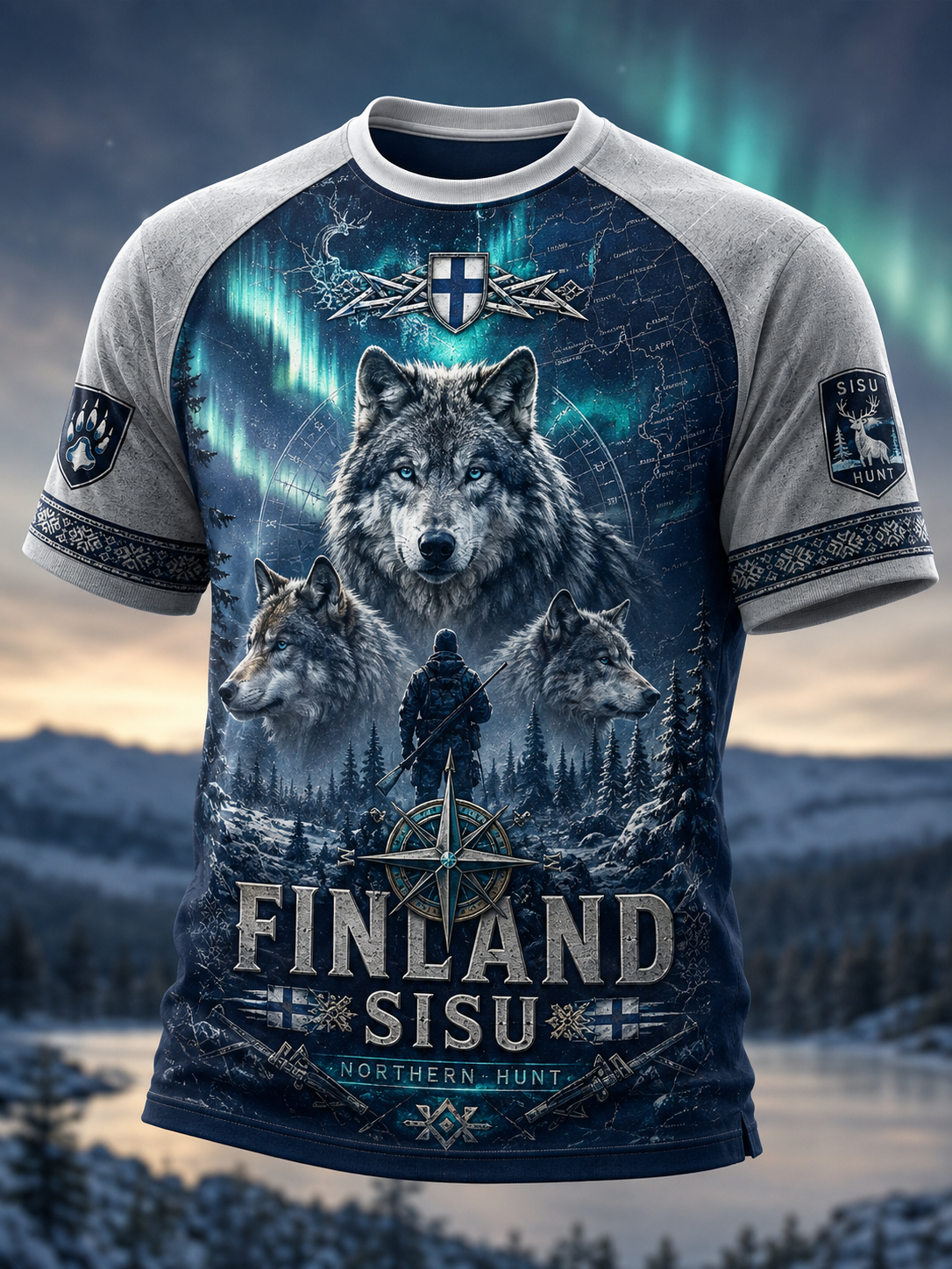 Miesten suomalainen metsästyskausi -lyhythihainen t-paita