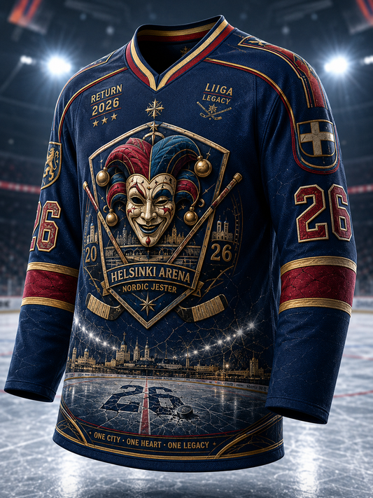 Miesten Suomen jääkiekko Jokerit Pitkähiha T-paita