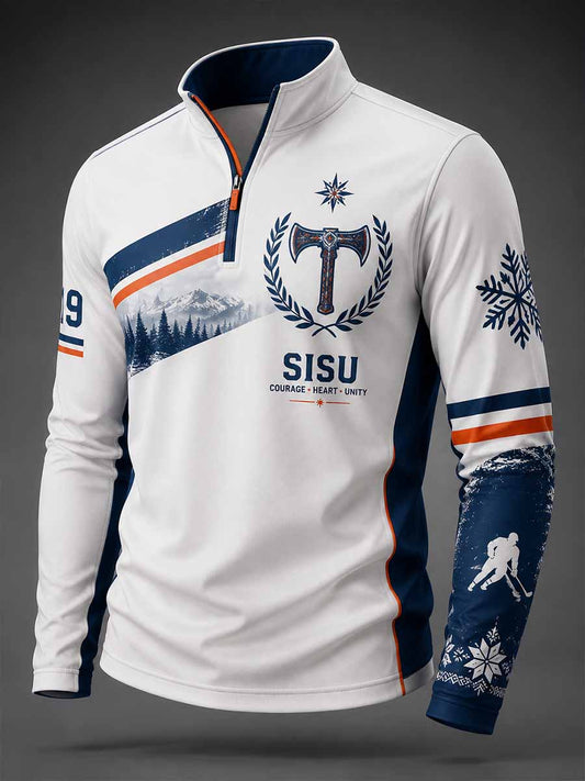 Miesten Retro 1955 Jääkiekko muistografiikka Tulosta Pitkähiha T-paita