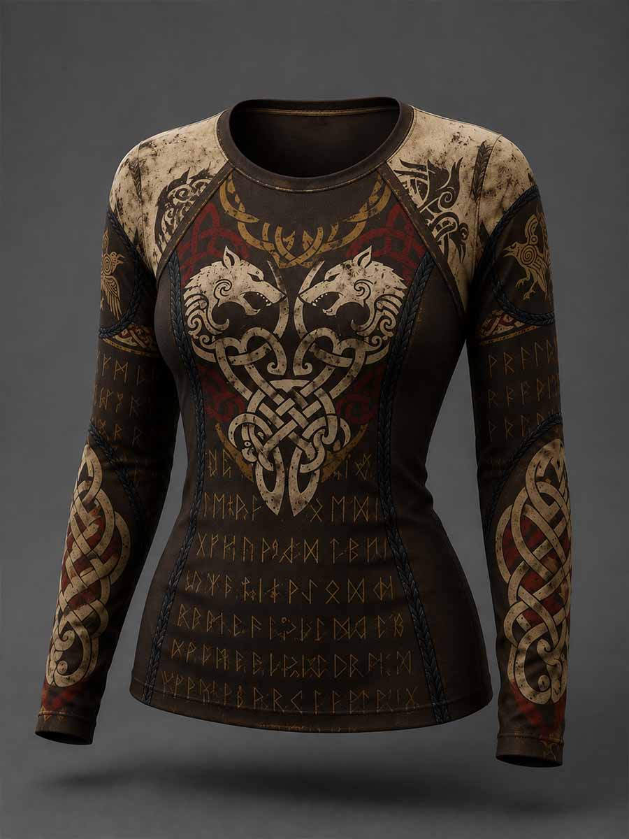 Naisten Vintage Viking Celtic Solmu Tulosta Sweatshirt