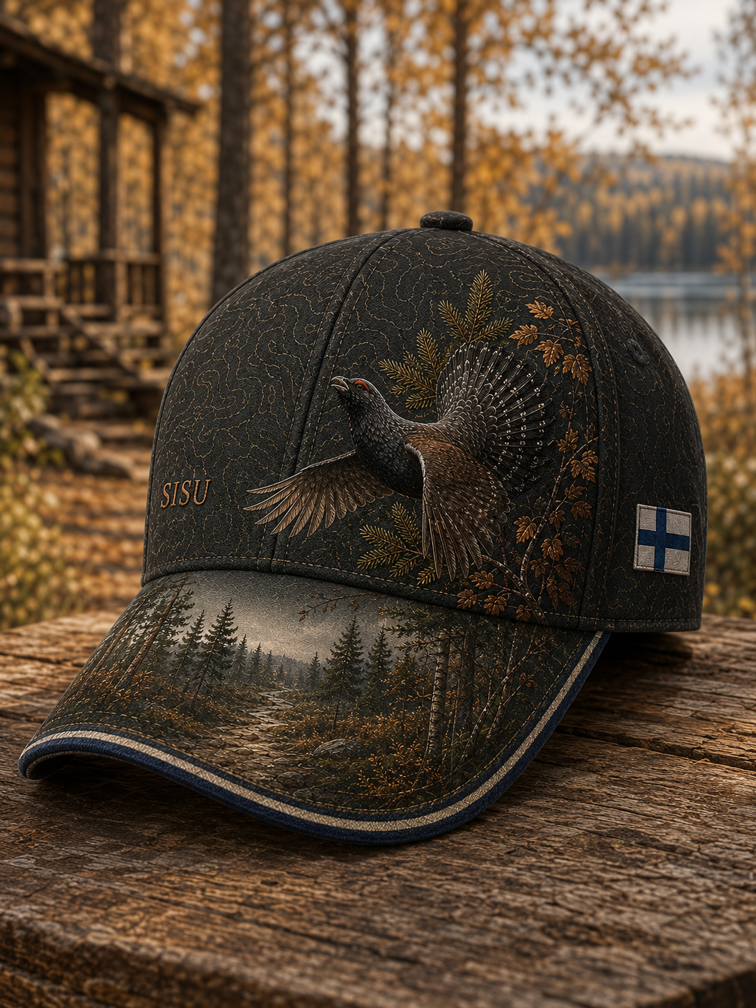 Retro Painettu suomalainen taidetyyli Unisex Hatti