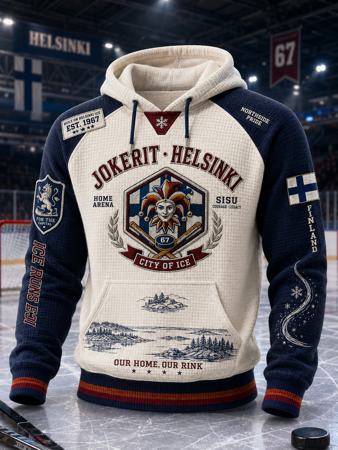 Miesten Suomen Jääkiekko Jokerit Pitkähihiha huppari