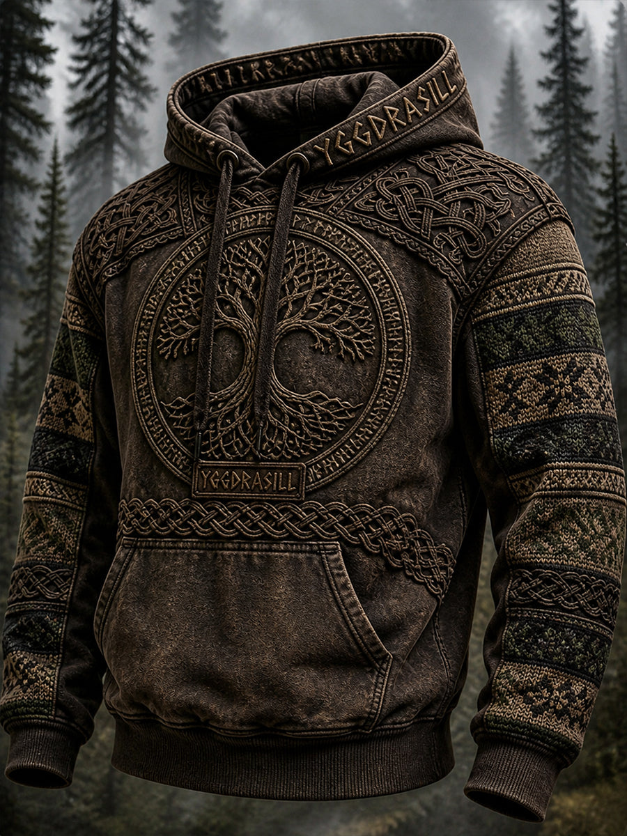 Retro Viking kulttuuritaide Print Casual mukava huppupaikka