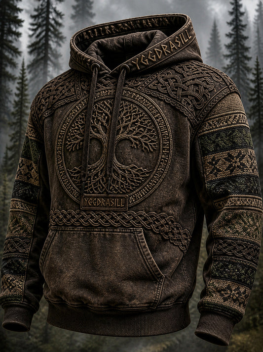 Retro Viking kulttuuritaide Print Casual mukava huppupaikka