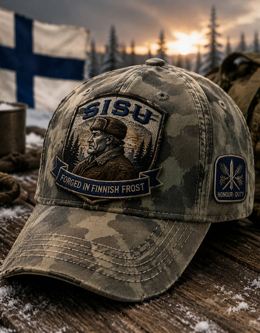 Unisex Suomalainen Veteran Sisu Baseball Cap -kaisu