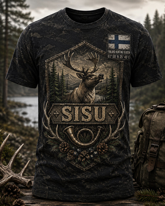Miesten Suomen metsästyskausi lyhythihainen t-paita
