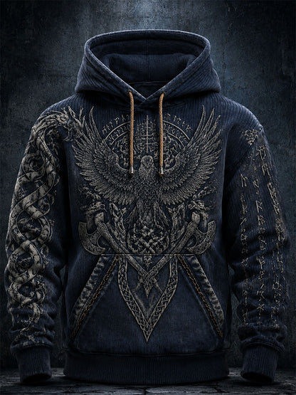Miesten Western Retro Tulosta Casual karkiskaula Zip-up Hoodie.