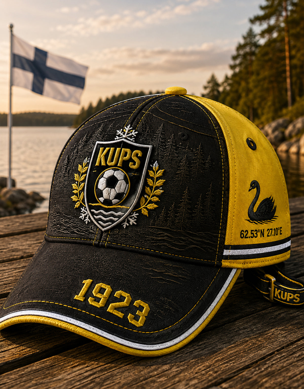 Unisex Suomi Jalkapallo KuPS Baseball Cap -palla