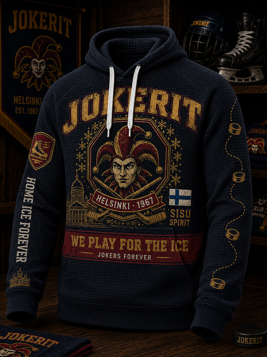 Miesten Suomi-kiekko Jokerit pitkähihainen huppari