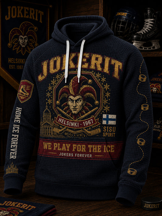Miesten Suomi-kiekko Jokerit pitkähihainen huppari