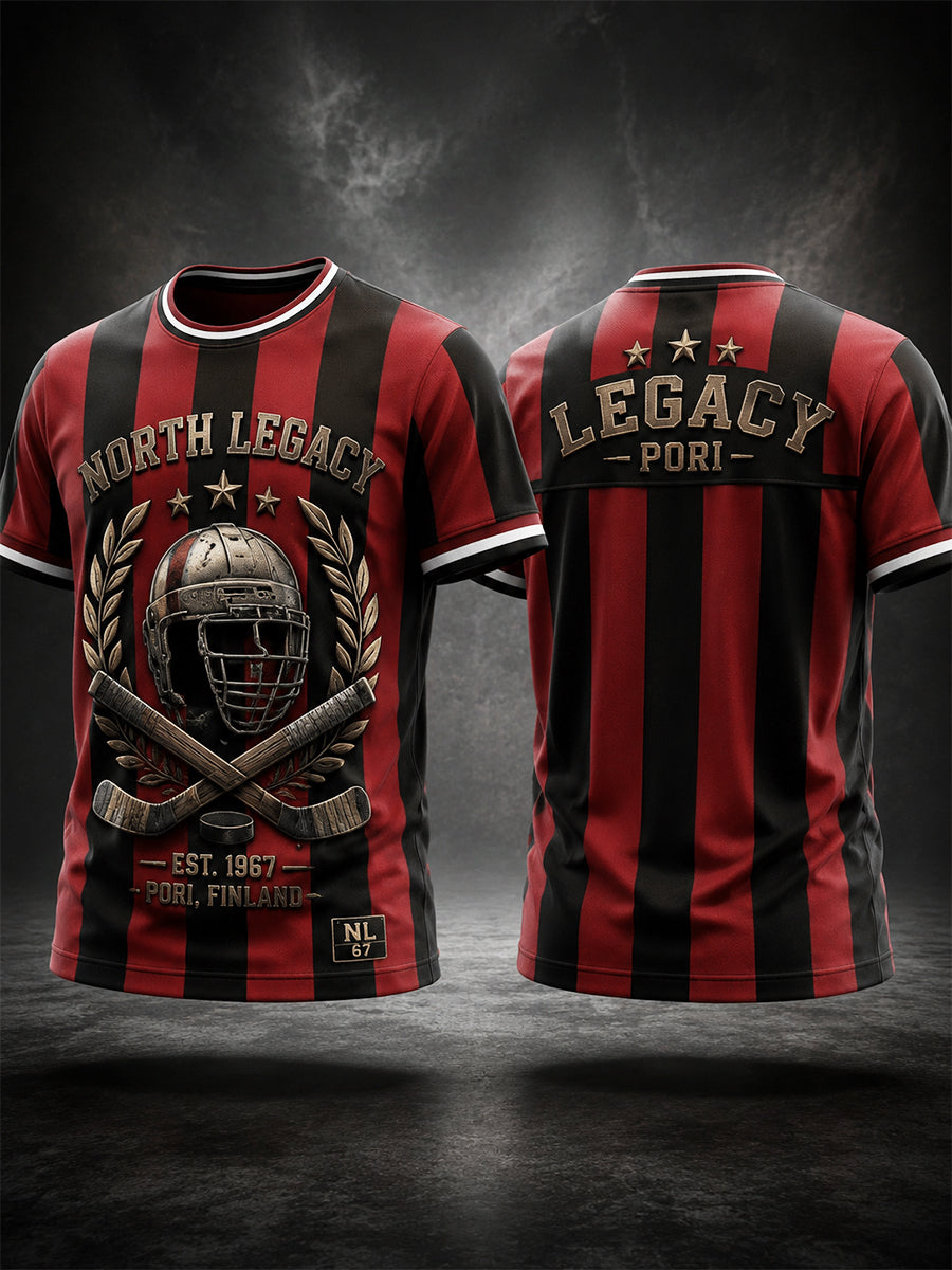 Miesten retro Porin Ässät -suomihokkifani-t-paita