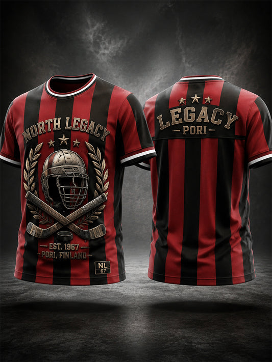 Miesten retro Porin Ässät -suomihokkifani-t-paita