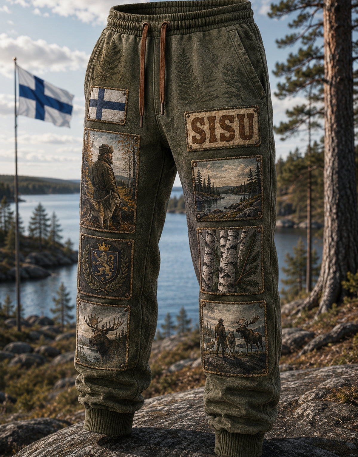 Miesten suomalaiset veteraanisisuhousut