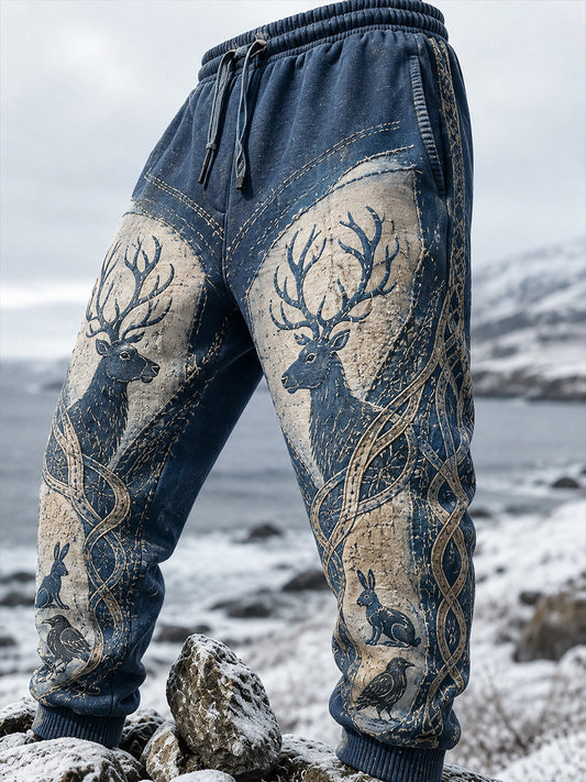 Retro Nordic Art-Print Casual Cofortable Sweathouss