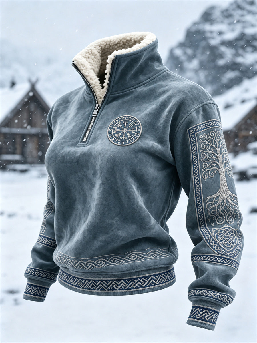 Naisten Viking Vegvisir puu elämän kelttinen solmu karkiskaulus Toppi