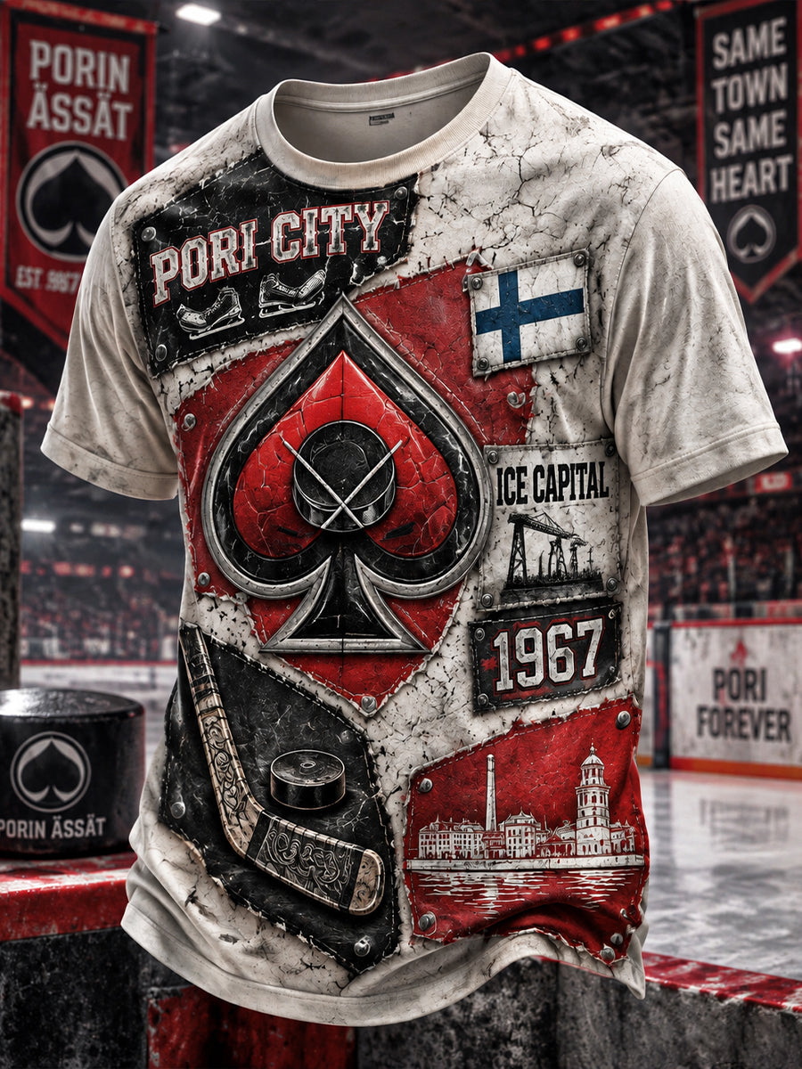 Miesten jääkiekko Porin Ässät Lyhyhiha T-paiti