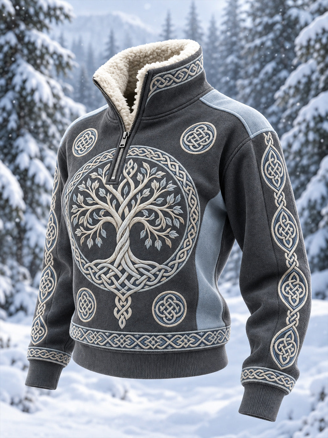 Naisten Retro Viking tyyli malli Painettu Casual karkis kaula päällä