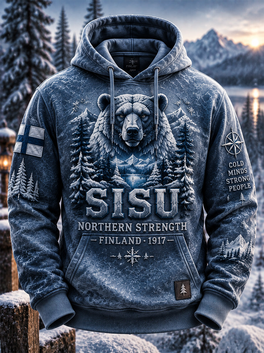 Miesten retro suomalainen itsenäisyyspäivän huppari