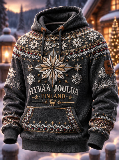 Miesten Retro Suomen joulun huppuhukkapaikka