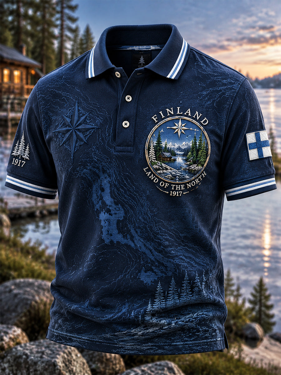 Miesten Retro Suomen itsenäisyyspäivä Polopaita