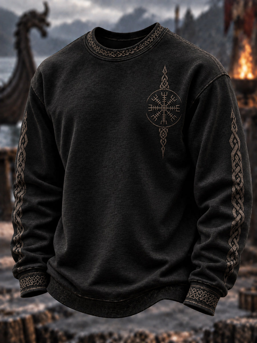 Miesten Vikingin miehistön kaula Sweatshirt