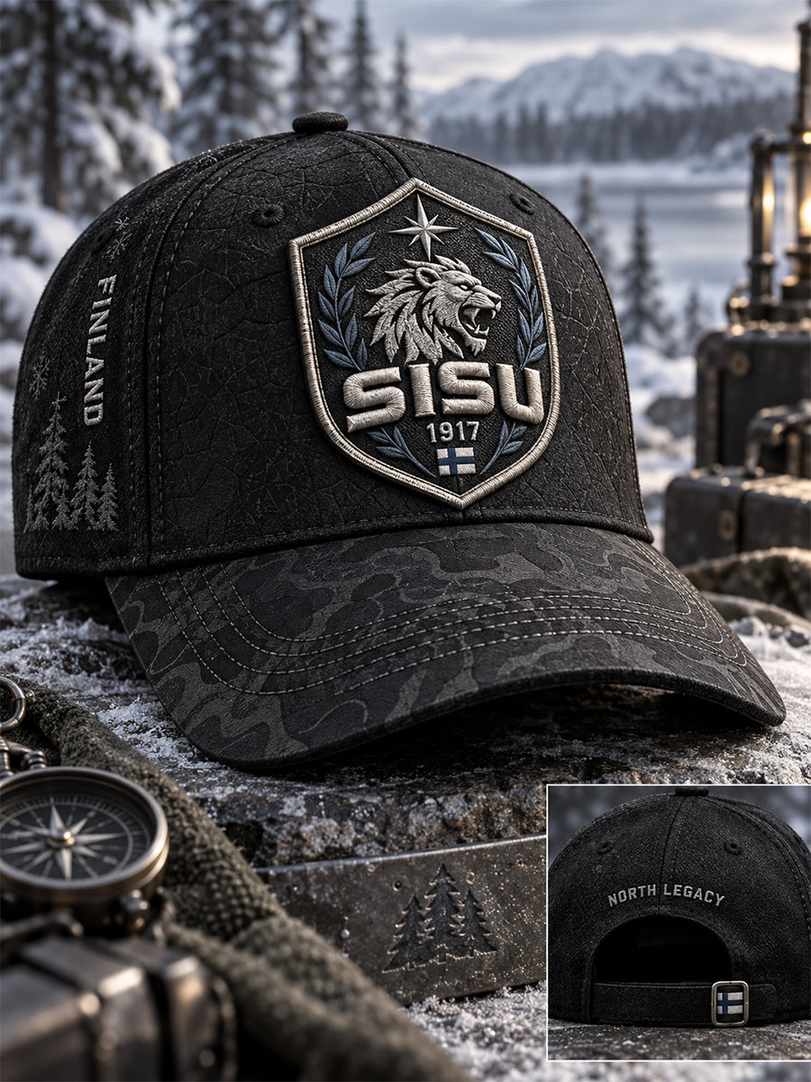 Unisex-suomalainen veteraani-Sisu-painokuvioitu hattu