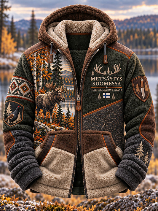 Miesten Suomen metsästyskausi Fleece-Lined huppari