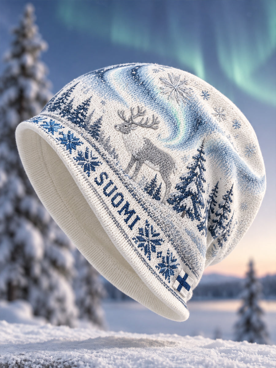 Antiikkityylinen syksyn ja talven lämmin, kylmää kestävä neulottu pipo
