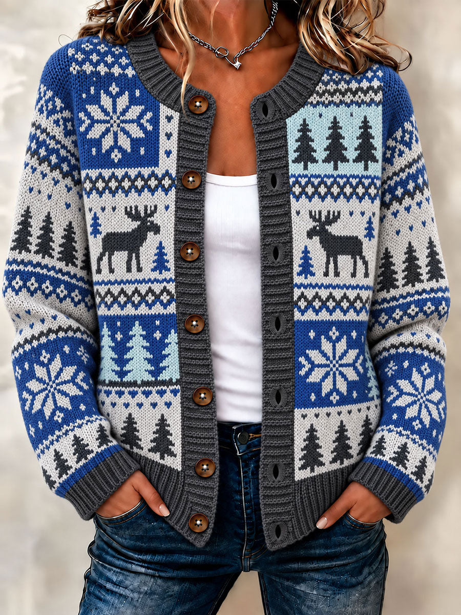 Naisten talvi Pear Cardigan-tyylinen Knit takki