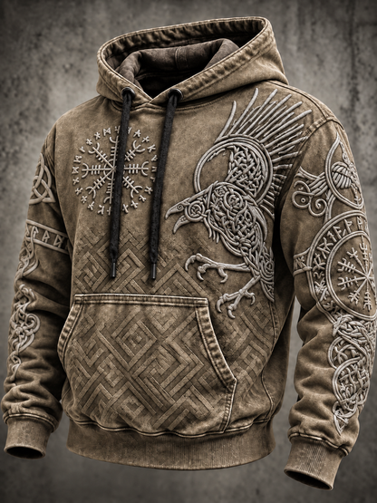 Miesten Vintage Viking Toteem Huppari