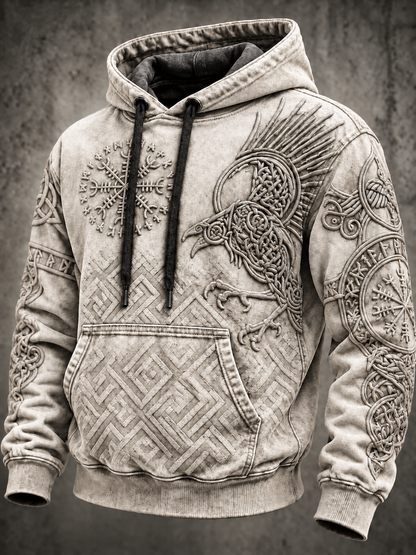 Miesten Vintage Viking Toteem Huppari
