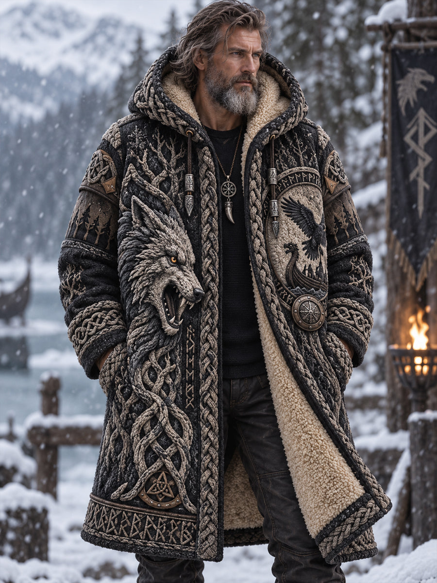 Miesten Viking Art Fleece vuorattu huppari