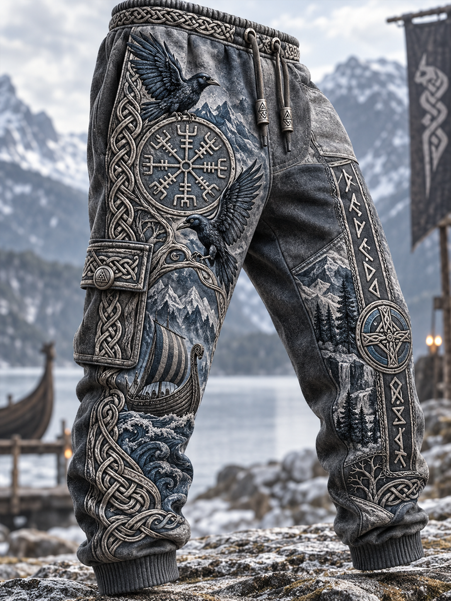Miesten Viking Art Casual Sweathousut housut